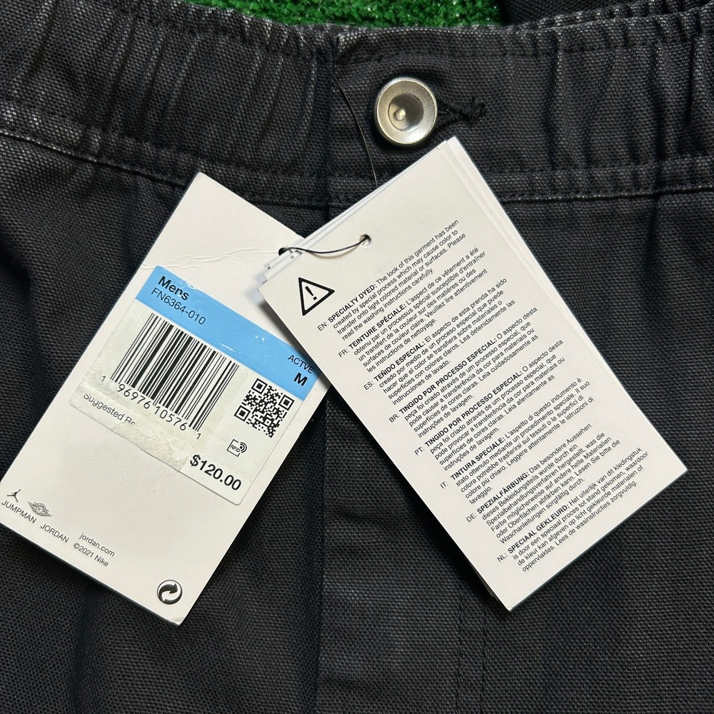 Jordan Essentials Chicago Men's Medium Washed Cargo Pants Black - Picture 8 of 14